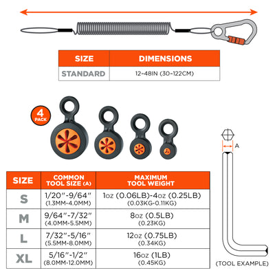 Ergodyne Squids 3194 Hand Tool Tethering Kit - 1lb