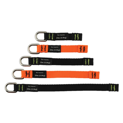 Ergodyne Squids 3700 Web Tool Tether Attachment - D-Ring Tool Tails - 2lbs - 5-pack