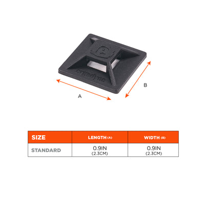 Ergodyne Squids 3701 Mini Adhesive Mount Replacements (10-pack) - 2lbs / 0.9kg