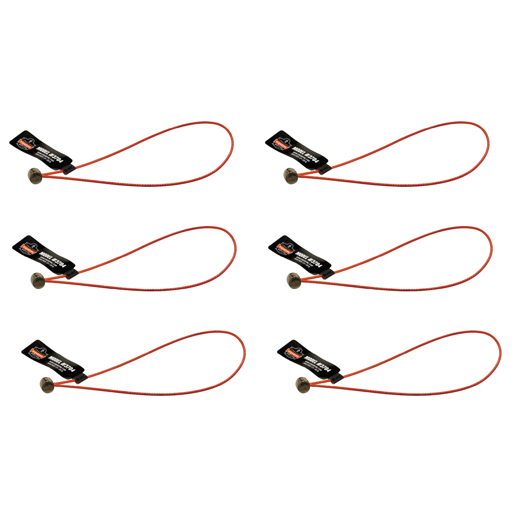 Ergodyne Squids 3704 Wire Tool Attachment - Loop Tool Tail - 2lbs (6-Pack)