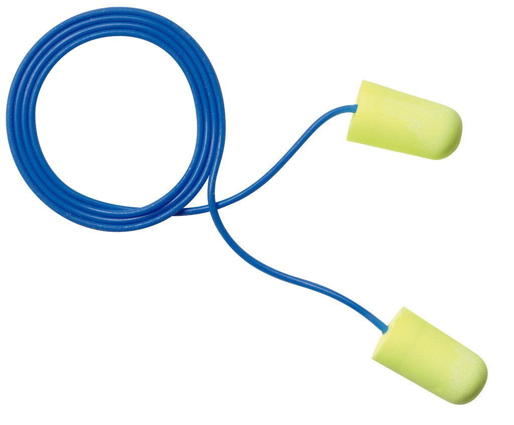 3M E-A-Rsoft Yellow Neons Corded Earplugs 311-1251, Large, in Poly Bag Large Size 2000 EA/Case
