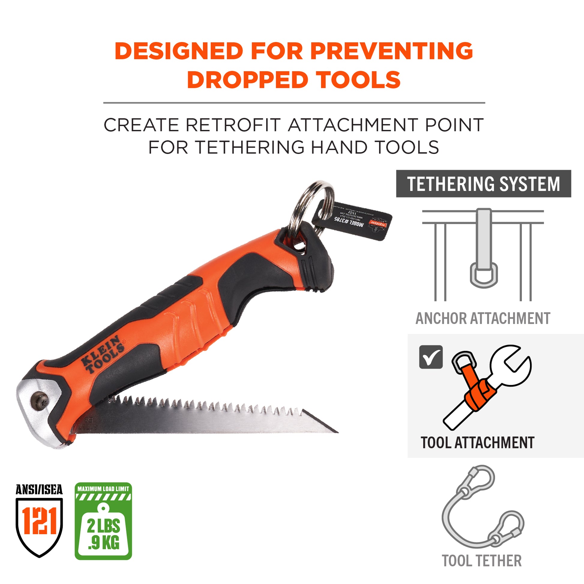 Ergodyne Squids 3785 Split Ring Tool Attachment (10-pack) - 1 in (2.5 cm)