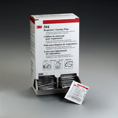 3M Respirator Cleaning Wipe 504/07065(AAD), System Component 100 EA/Box