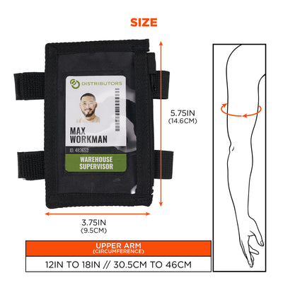 Ergodyne Squids 3387 Dual Band Arm ID/Badge Holder - Zipper