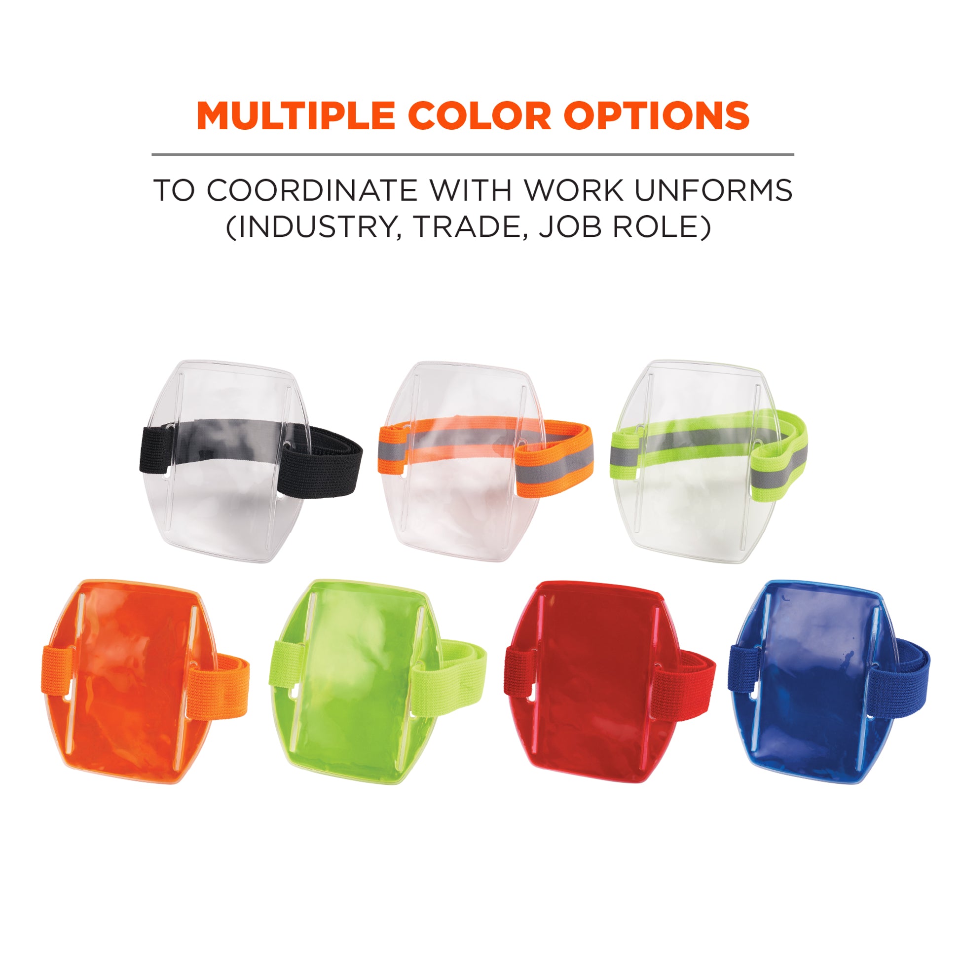 Ergodyne Squids 3386 Vinyl Arm Band ID/Badge Holder - 10-pack