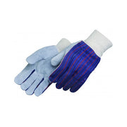 Leather Palmed Clute Pattern Knit Wrist - 12/Pair