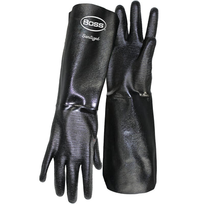 Chemguard+ 18" Long Heavyweight Neoprene w/Flannel Lined & Crinkle Grip - Black - 6/PR - 330-PIP-1SN2539