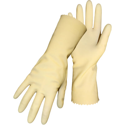 Boss Unsupported Chlorinated Latex Unlined w/Raised Diamond Grip - 17 Mil - Natural - 12/PR - 1UR0392