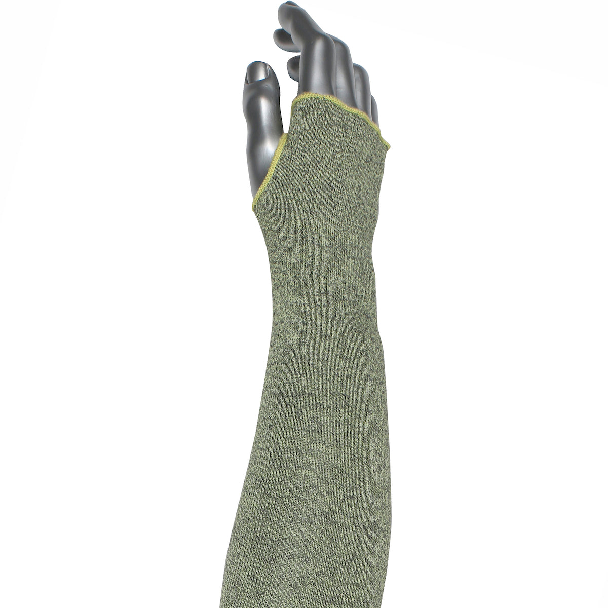 Kut Gard Single-Ply ATA Hide-Away FR / Aramid Blended Sleeve w/Thumb Hole - Green - 12/EA - 330-PIP-10-SATA/HAFR-18T