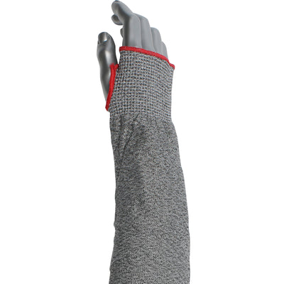 Kut Gard Cut Resistant Sleeve ATA/ HPPE Blended w/Thumb Hole - Gray - 12/EA - 330-PIP-20-S13ATA/PE2-18T