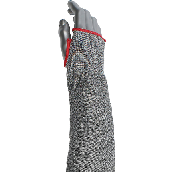 Kut Gard Cut Resistant Sleeve ATA/ HPPE Blended w/Thumb Hole - Gray - 12/EA - 330-PIP-20-S13ATA/PE2-18T