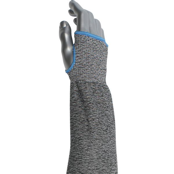 Kut Gard Cut Resistant Sleeve ATA/ HPPE Blended w/Thumb Hole - Gray - 12/EA - 20-S13ATA/PE5-T