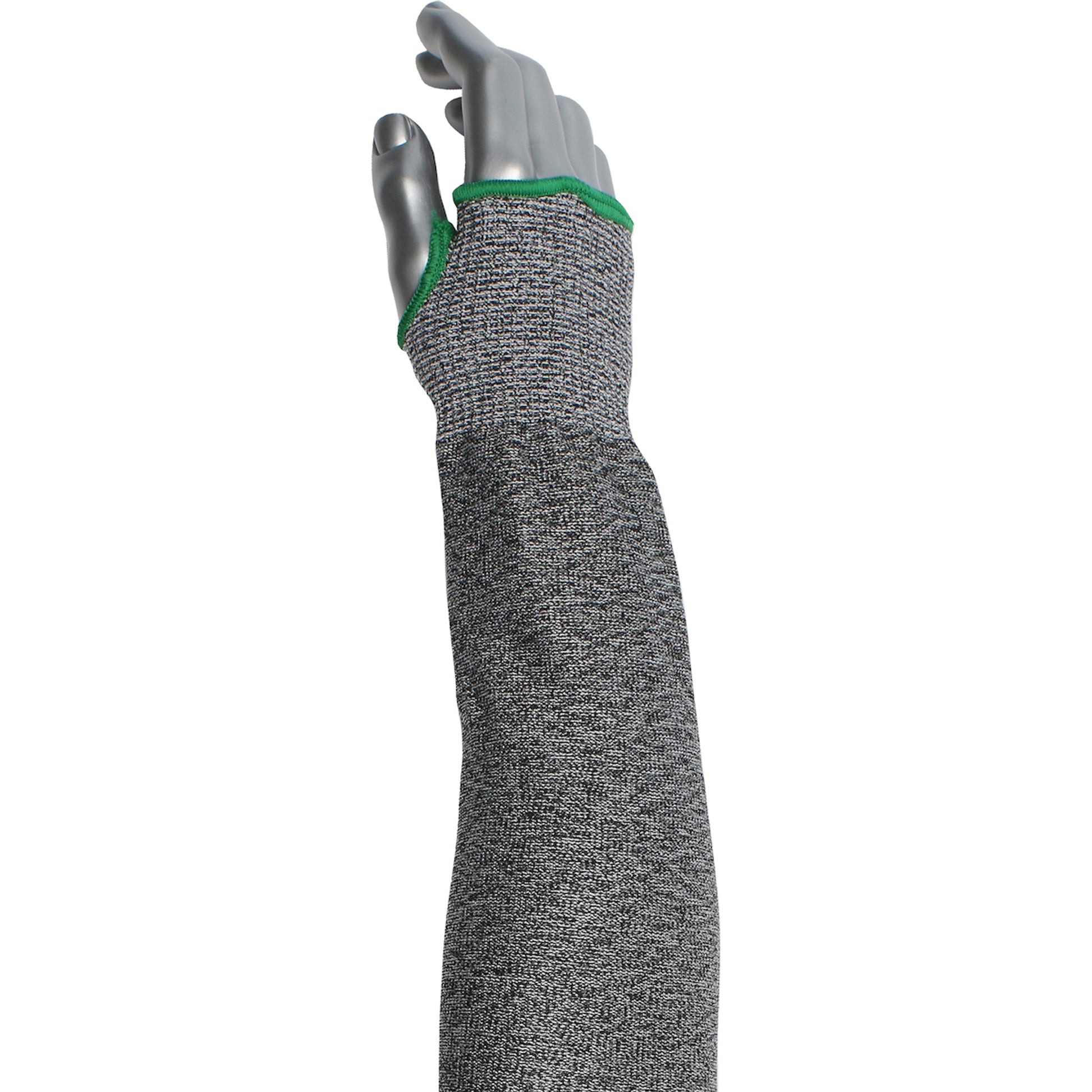 Kut Gard Cut Resistant Sleeve ATA/ HPPE Blended w/Thumb Hole - Gray - 12/EA - 330-PIP-20-S13ATA/PE6-18T