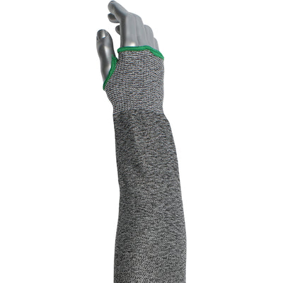 Kut Gard Cut Resistant Sleeve ATA/ HPPE Blended w/Thumb Hole - Gray - 12/EA - 330-PIP-20-S13ATA/PE6-18T