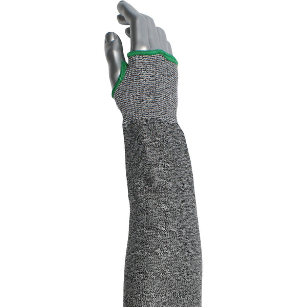 Kut Gard Cut Resistant Sleeve ATA/ HPPE Blended w/Thumb Hole - Gray - 12/EA - 330-PIP-20-S13ATA/PE6-18T