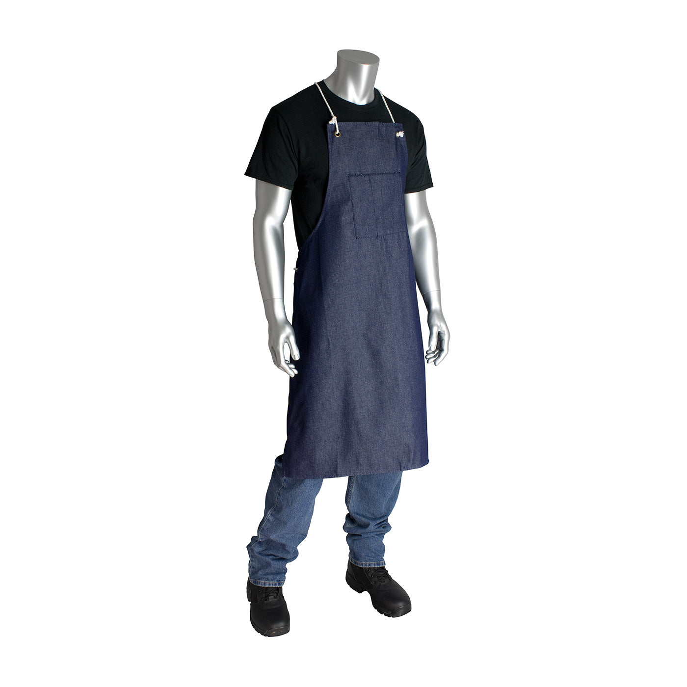 PIP Aprons Denim Apron - One Pocket - Blue - 12/EA - 393-PIP200-011