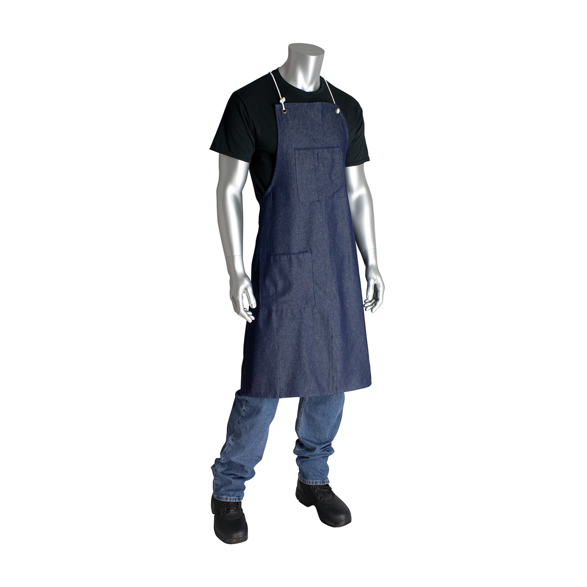 PIP Aprons Denim Apron - Two Pockets - Blue - 12/EA - 393-PIP200-012