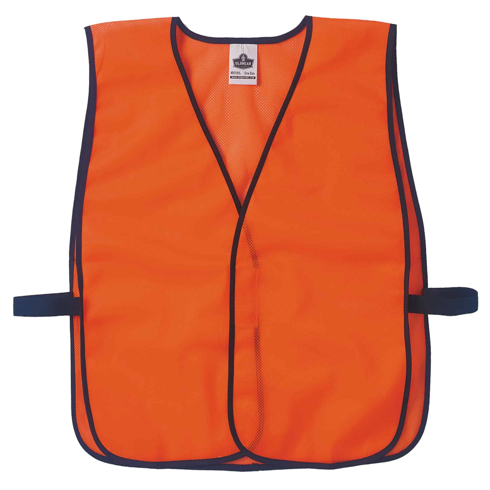 Ergodyne GloWear 8010HL Hi-Vis Safety Vest - Non-Certified, Hook + Loop, Economy - Orange