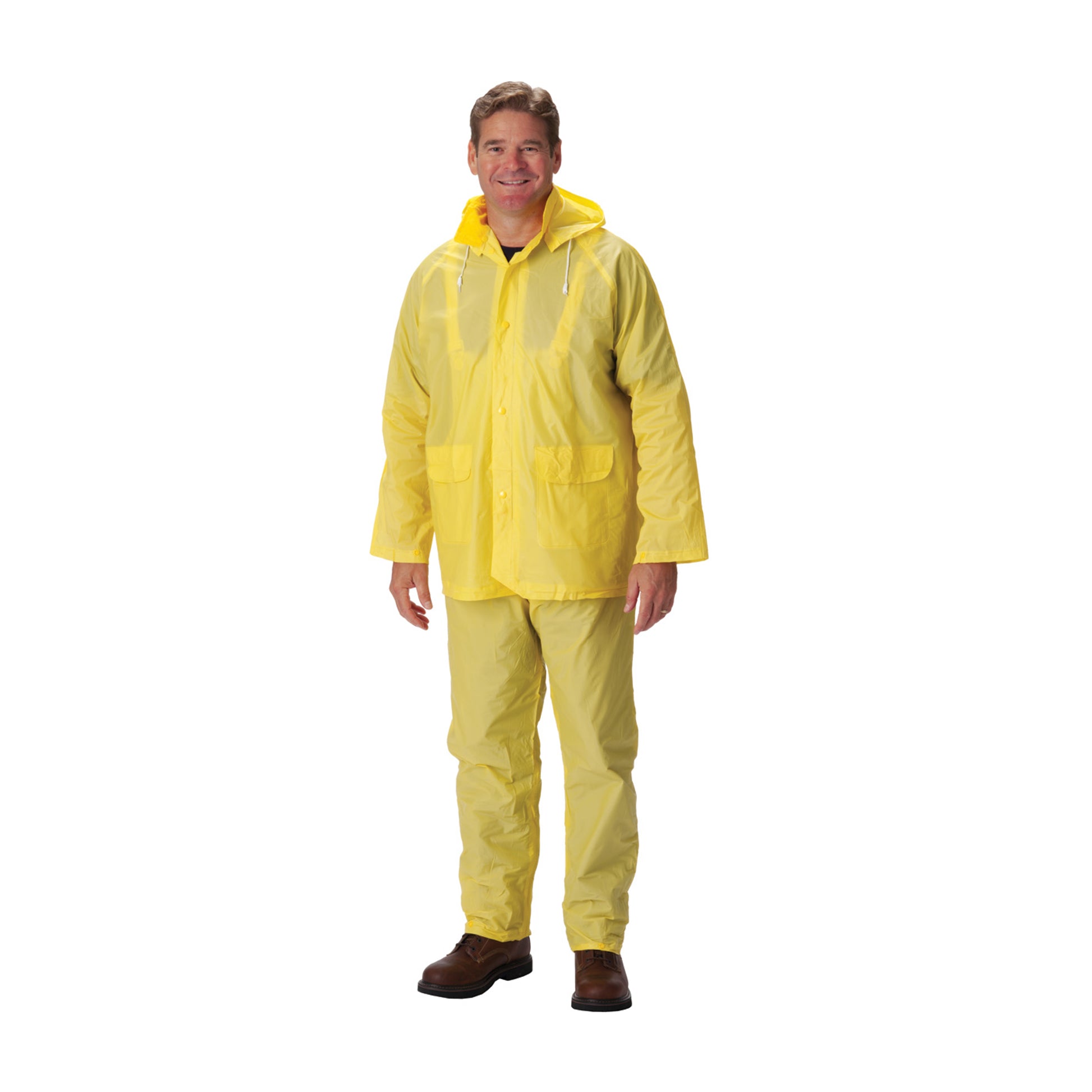 Base25 Rainwear Value Three-Piece Rainsuit - 0.25 mm - Yellow - 1/EA - 201-250