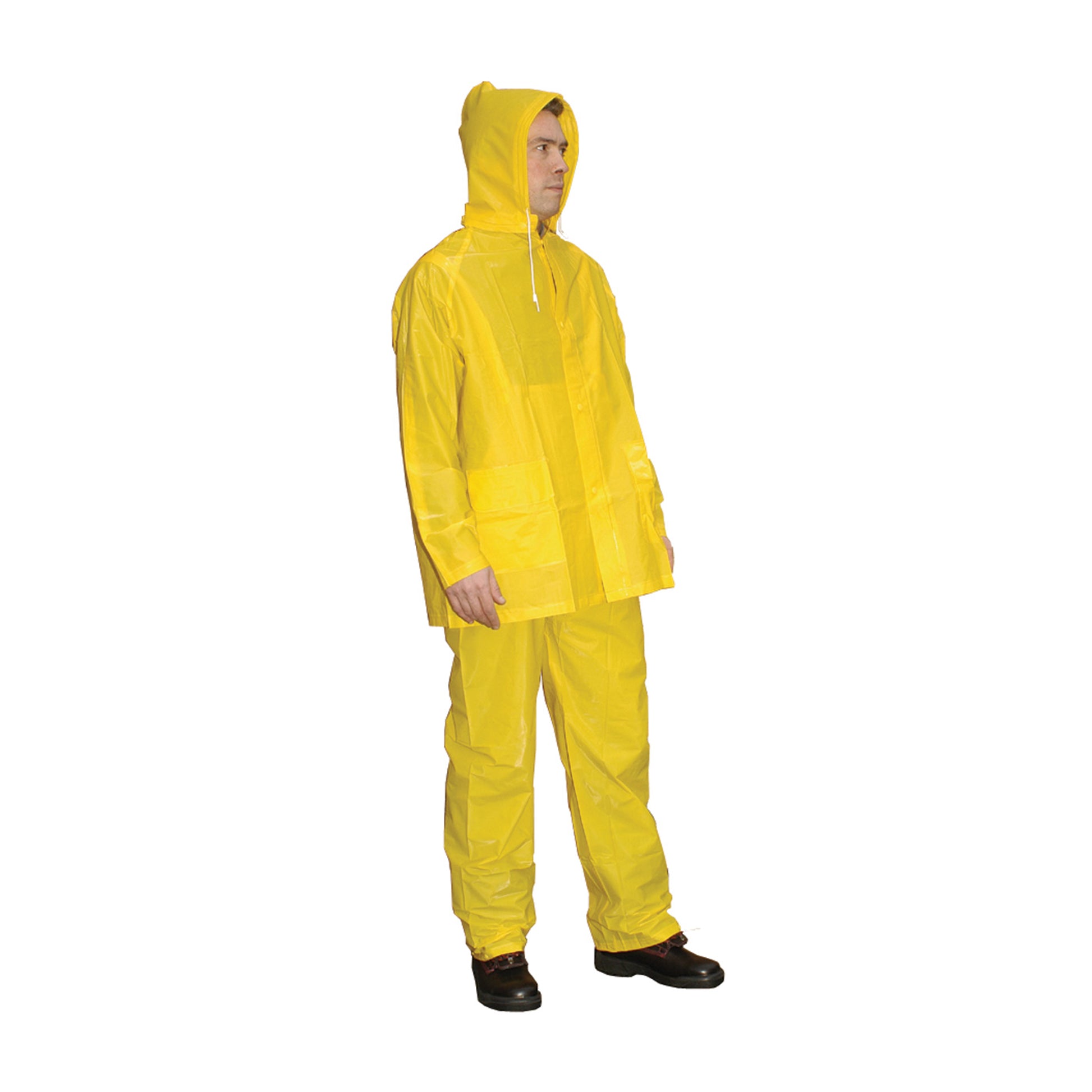 Base25 Rainwear Value Three-Piece Rainsuit - 0.25 mm - Yellow - 1/EA - 201-250