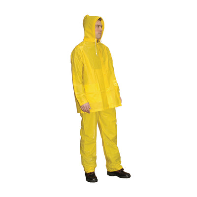 Base25 Rainwear Value Three-Piece Rainsuit - 0.25 mm - Yellow - 1/EA - 201-250