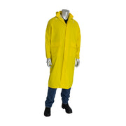 Base35FR Rainwear Premium Two-Piece 48" Treated Raincoat - 0.35 mm - Yellow - 1/EA - 205-300FR