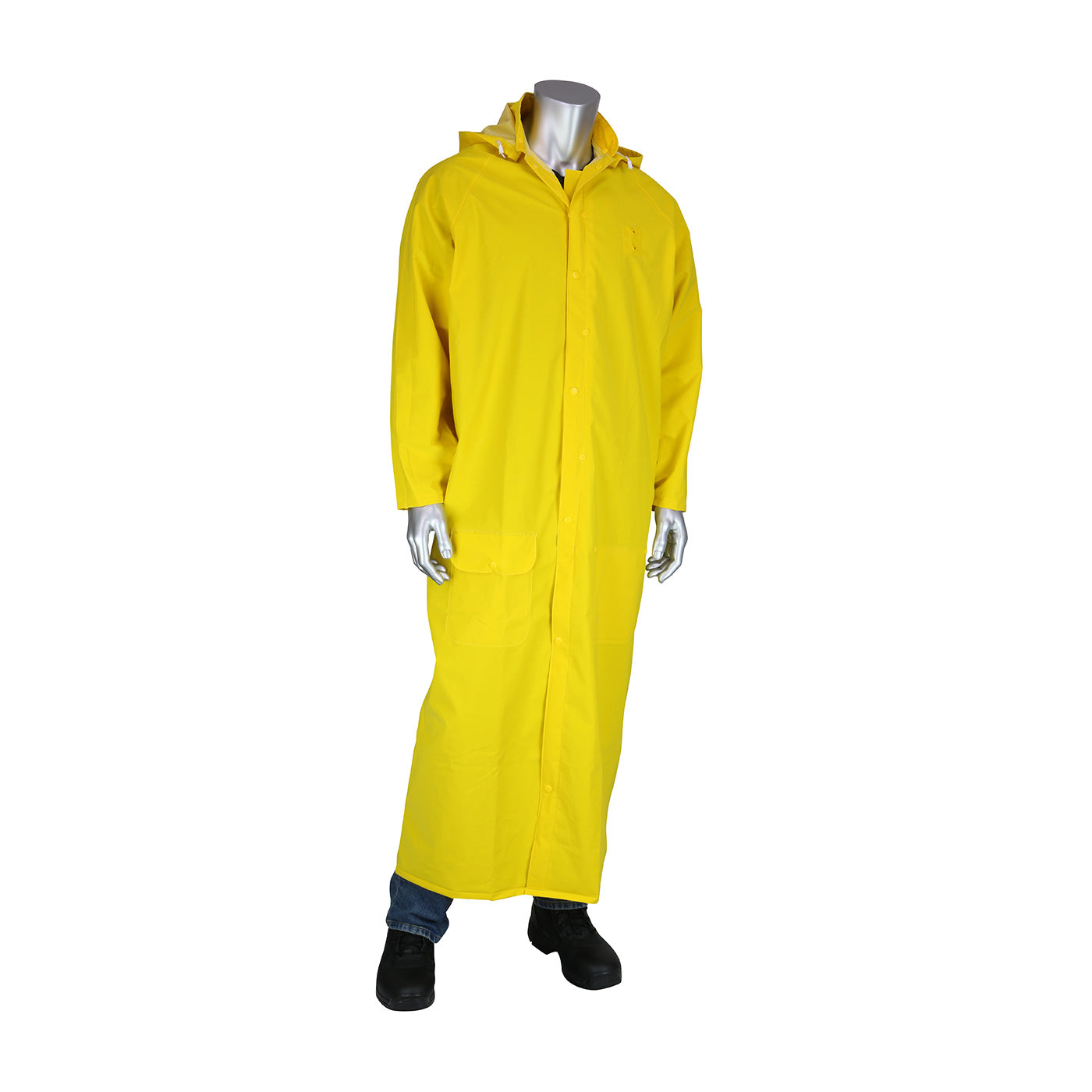 Base35 Rainwear Premium 60" Duster Raincoat - 0.35 mm - Yellow - 1/EA - 201-320
