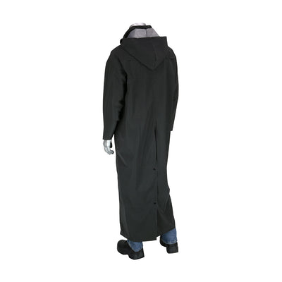Base35FR Premium 60" Duster Raincoat w/Limited Flammability - 0.35 mm - Black - 1/EA - 205-322FR
