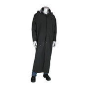 Base35FR Premium 60" Duster Raincoat w/Limited Flammability - 0.35 mm - Black - 1/EA - 205-322FR