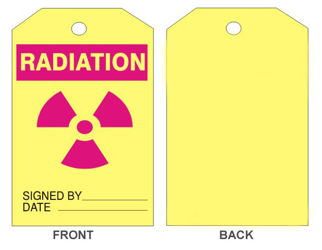RADIATION PICTO TAG - RADIATION PICTO TAG, 6.125X3, Rigid Vinyl