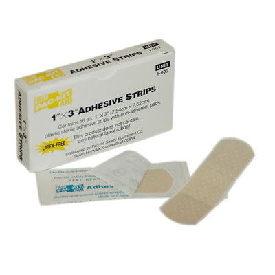 Plastic Bandage (Unitized Refill), 1" x 3", 16/Box - 1002