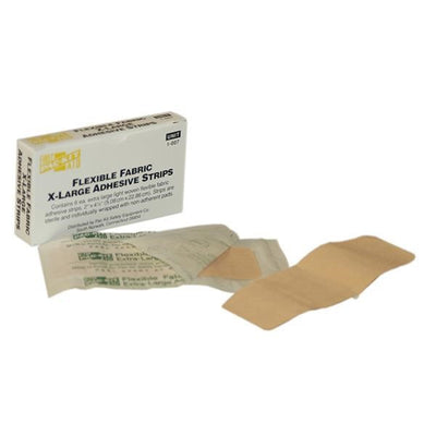 Adhesive Strips, Light Woven Fabric, Extra Large, 2" x 4 1/2", 6/Box - 1007
