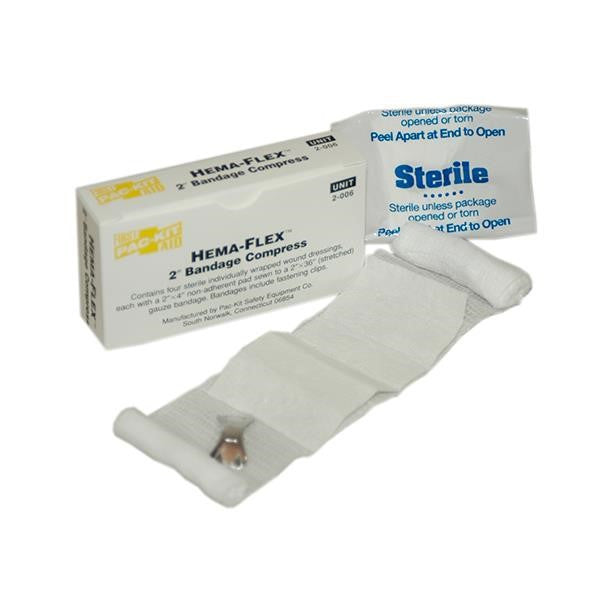 Hema-Flex Bandage Compress, 2" (4/Box) - 2006