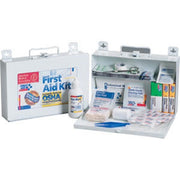 25-Person, 110-Piece Bulk First Aid Kit w/ CPR Shield (Metal) - 224F