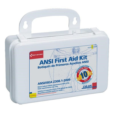 10-Unit Unitized Weatherproof First Aid Kit, 7 11/16"L x 4 9/16"H x 2 3/8"W, Plastic, 1/Each - 238AN