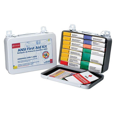 16-Unit Unitized Weatherproof First Aid Kit, Metal, 1/Each - 241AN