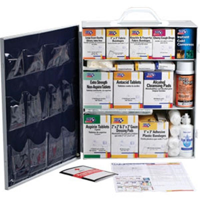 3-Shelf, 100-Person First Aid Station w/ 12-Pocket Liner, 1/Each - 247OP