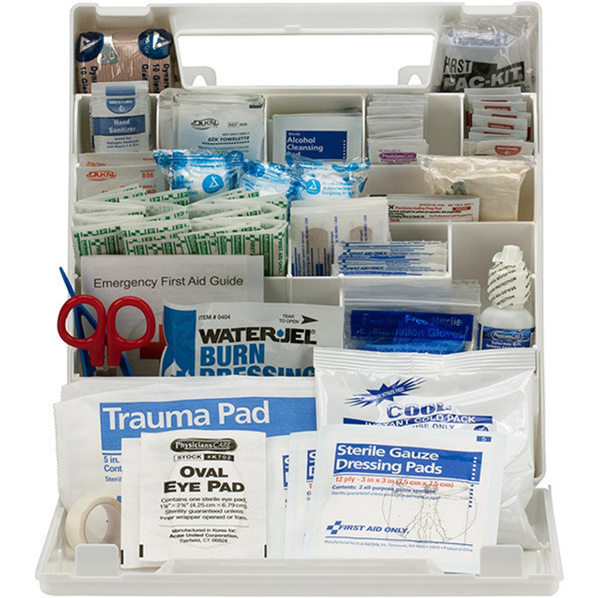 50-Person,183-Pc ANSI A+ First Aid Kit, Plastic - 90639