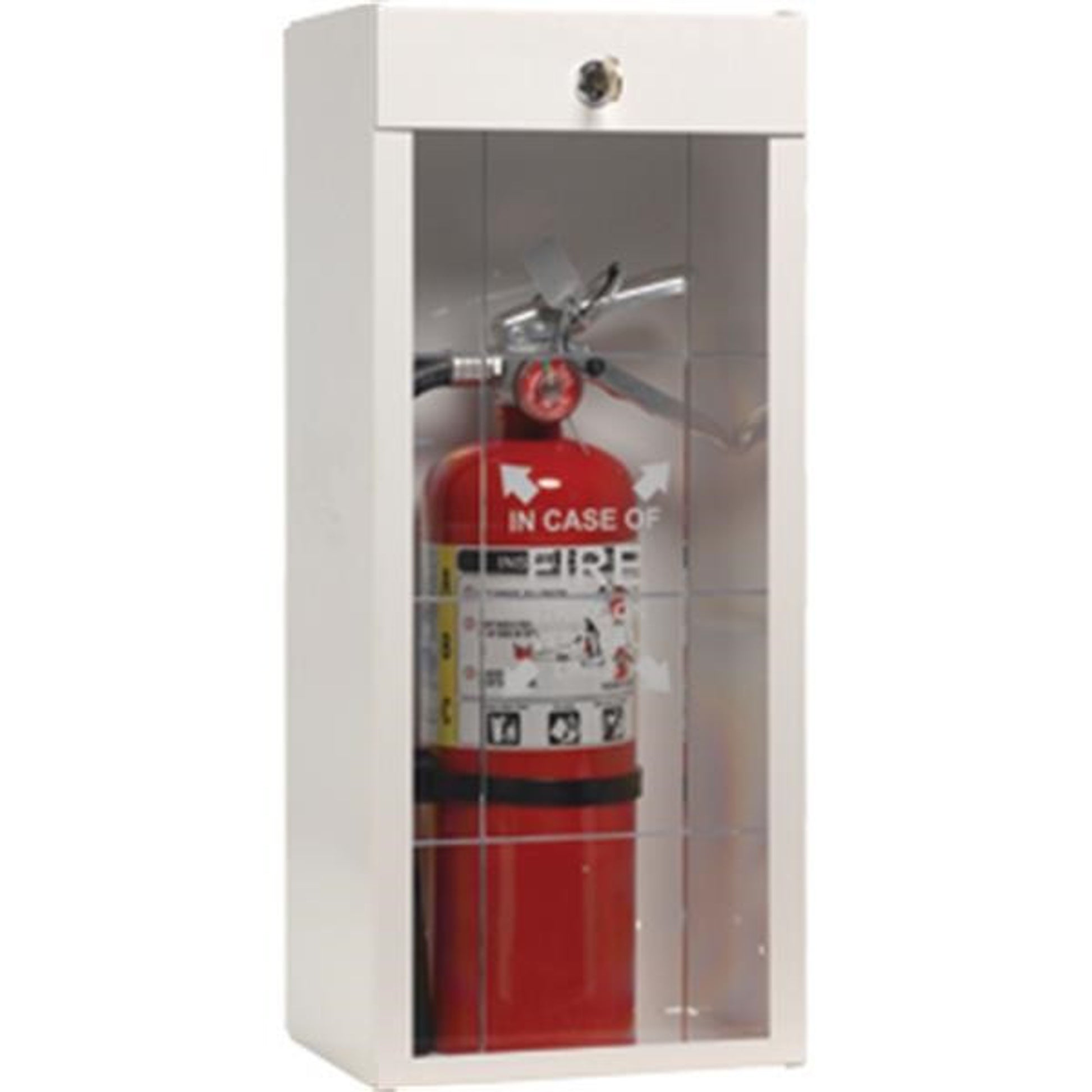 Metal Extinguisher Cabinet, 19 13/16"H x 8 1/2"W x 6 1/4"D - 916LS