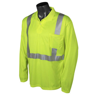 Radians Class 2 Long Sleeve High Visibility Safety Polo - Green - ST22-2PGS