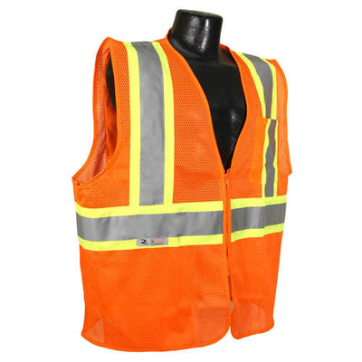 Radians Class 2 Fire Retardant Vest with Two-Tone Trim - Orange - SV225-2ZOM