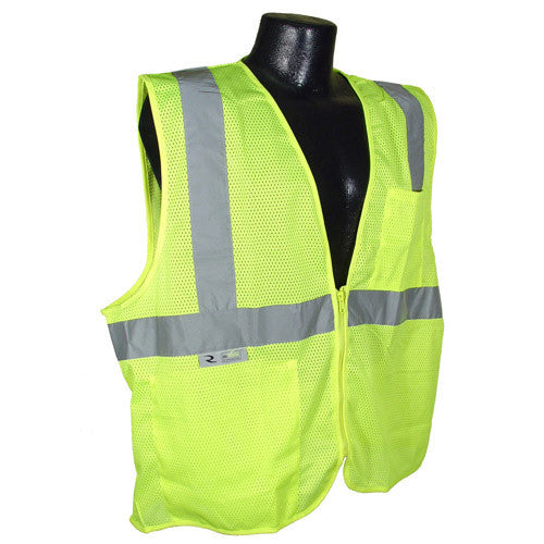 Radians Class 2 Vest Green Mesh w/ Zipper - SV2ZGM