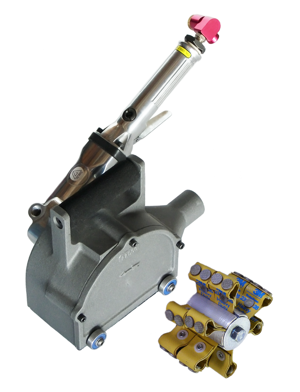 Heavy Duty 2 1/4 inch Rotopeen Air Powered Shrouded Power Tool Kit with C Flap Assembly