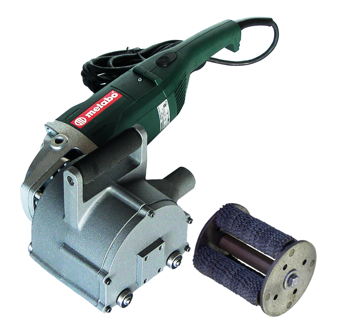 Heavy Duty 4 inch Rotopeen Electric Shrouded Power Tool Kit With Cutter Hub Assembly (Large 15 AMP Motor)