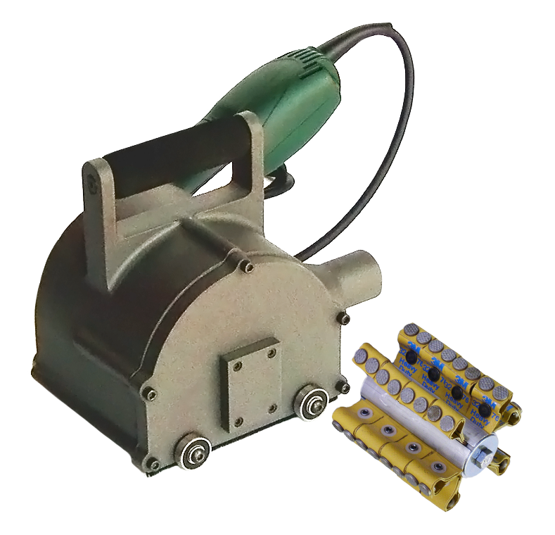 Heavy Duty 4 inch Rotopeen Electric Shrouded Power Tool Kit With C Flap Hub Assembly