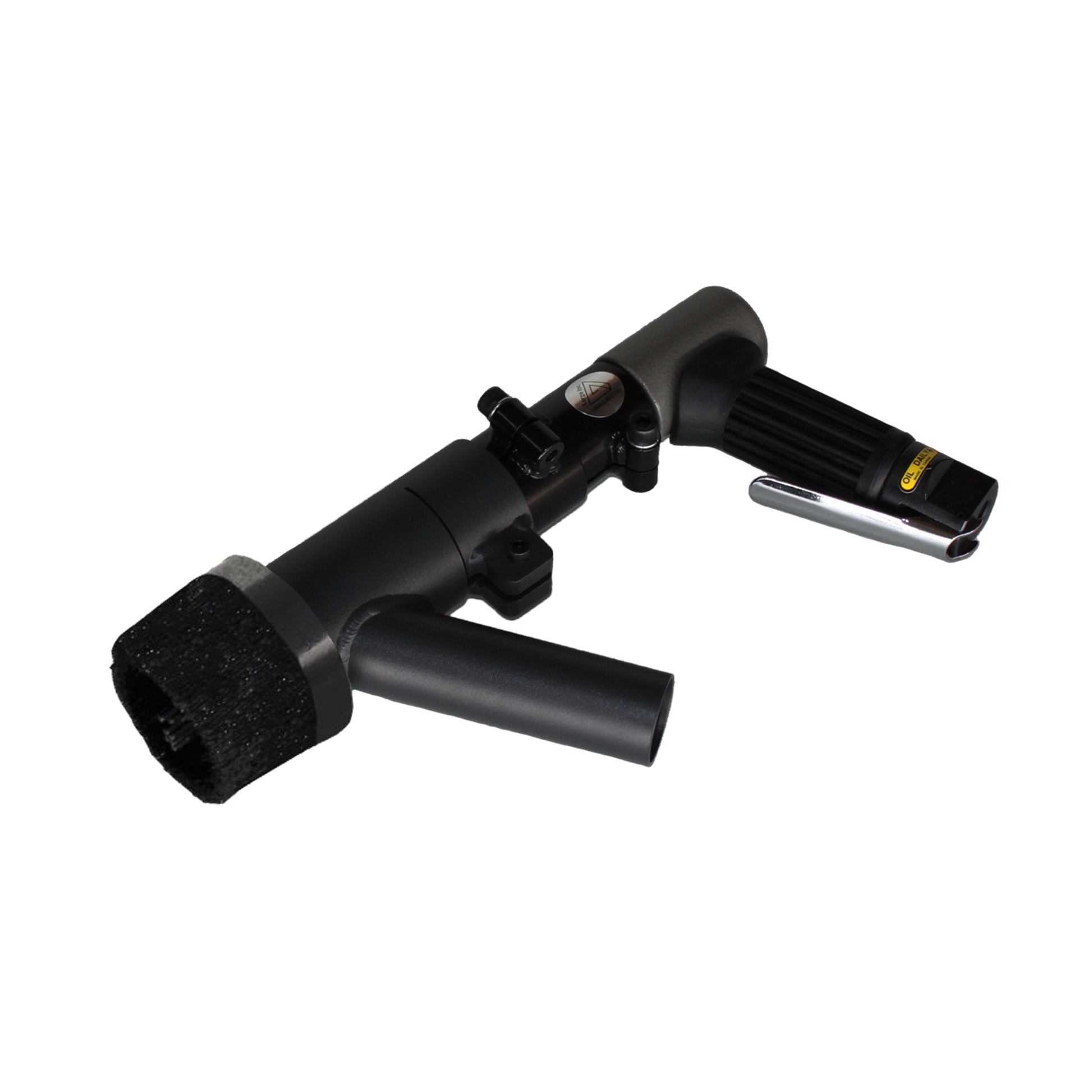 Heavy Duty Medium Size 3mm Pistol Grip Air Powered Needle Gun Kit With Dust Collection Shroud