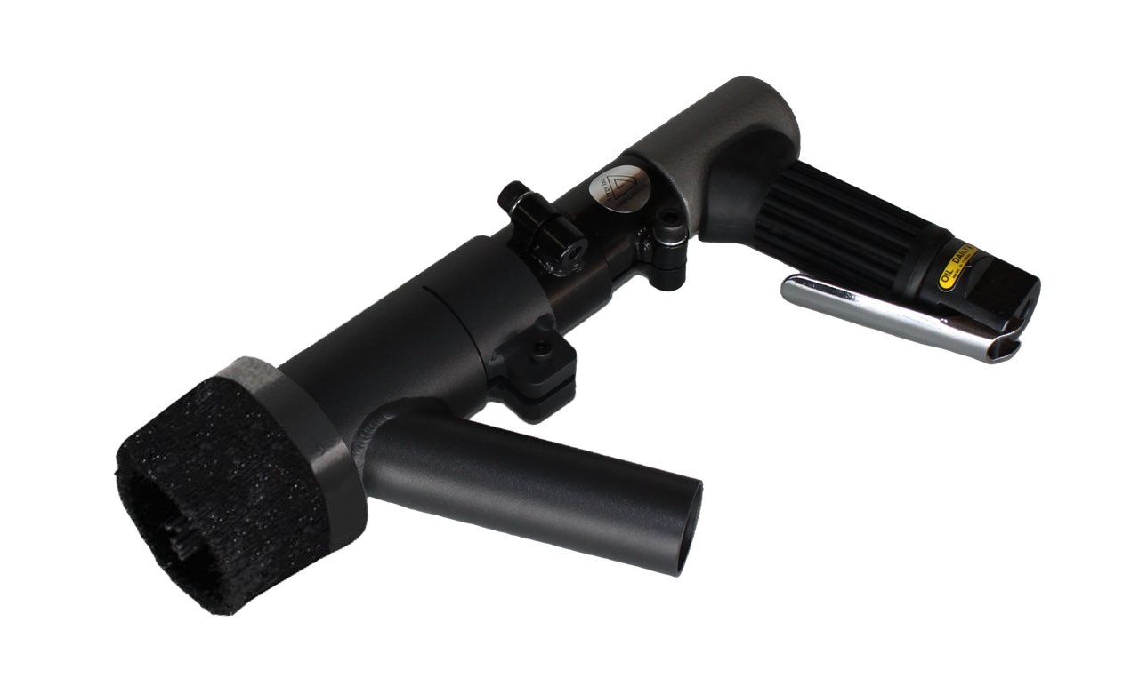 Heavy Duty Medium Size 3mm Pistol Grip Air Powered Needle Gun Kit With Dust Collection Shroud