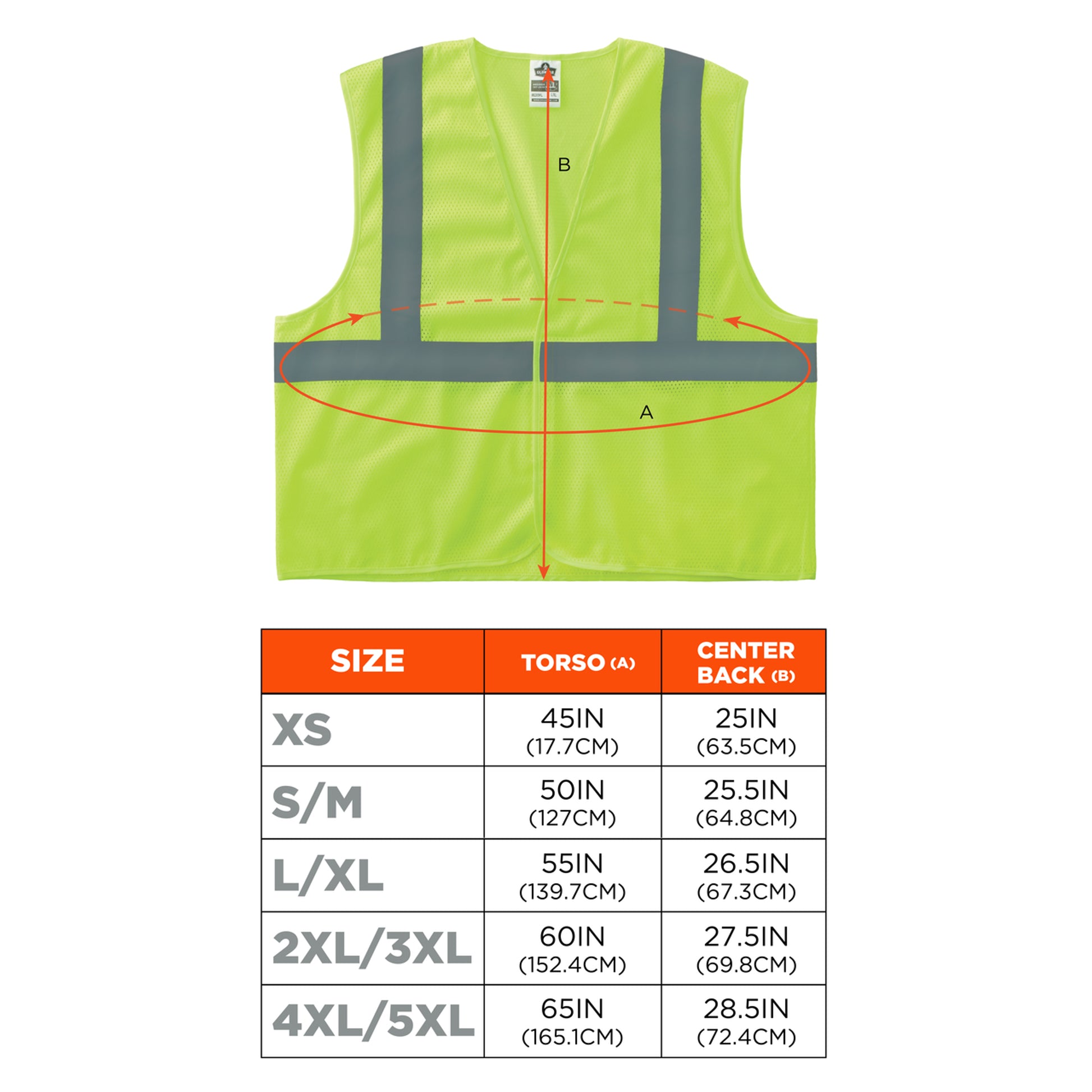 Ergodyne GloWear 8205HL Mesh Hi-Vis Safety Vest - Type R, Class 2, Hook + Loop, No Pockets - Lime