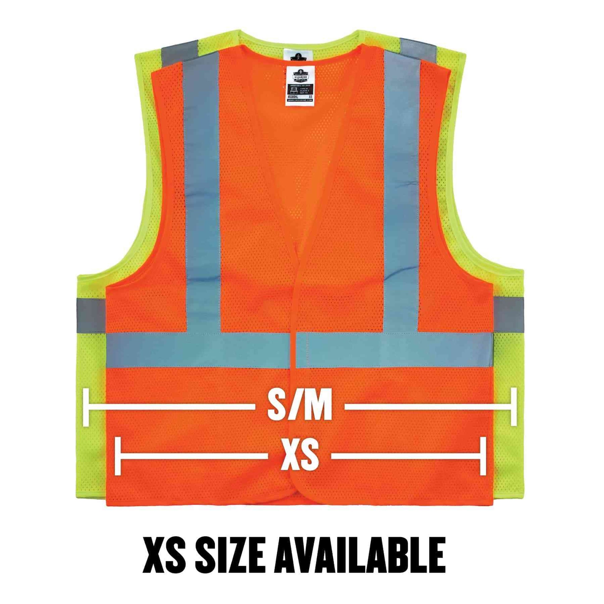 Ergodyne GloWear 8205HL Mesh Hi-Vis Safety Vest - Type R, Class 2, Hook + Loop, No Pockets - Lime