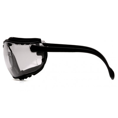 Pyramex V2G Black Frame/Clear Anti-Fog Lens Safety Eyewear